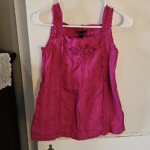 NWT Gap Kids Fuchsia Pink Sleeveless Embellished Tank Top